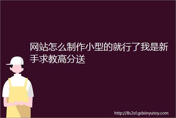 网站怎么制作小型的就行了我是新手求教高分送